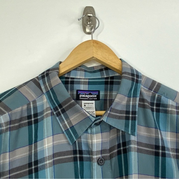 Patagonia Men’s Long Sleeve Button Down Plaid 100% Organic Cotton Shirt. Size XL - Picture 3 of 7
